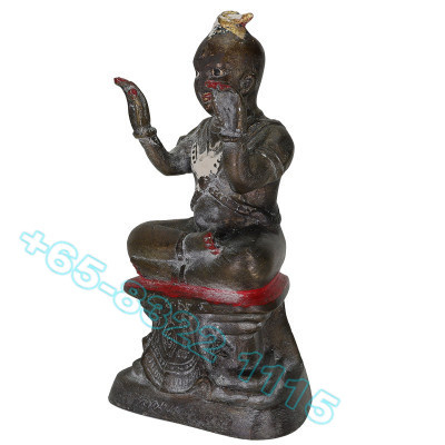 LP Yam 2536 KuManThong Statue Wat SamNgam, Bones, Handwritten Talisman
