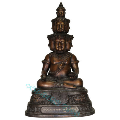 LP ThongDam 9 Face Buddha Statue 31cm B.E.2565 S/n:216 Made 599pcs