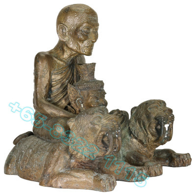 第一批 龙莆 伽隆 座 老虎 金身 佛历2550 Wat Khao Laem 作 1999 尊 编号:1395