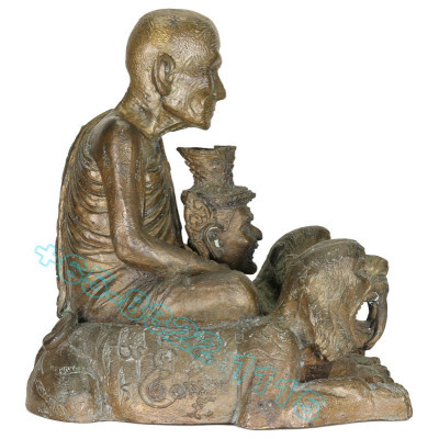 第一批 龙莆 伽隆 座 老虎 金身 佛历2550 Wat Khao Laem 作 1999 尊 编号:1395