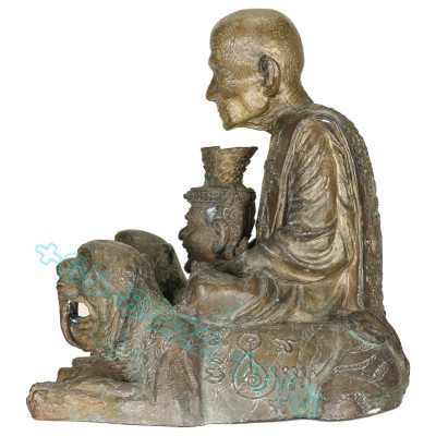 第一批 龙莆 伽隆 座 老虎 金身 佛历2550 Wat Khao Laem 作 1999 尊 编号:1395