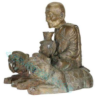 第一批 龙莆 伽隆 座 老虎 金身 佛历2550 Wat Khao Laem 作 1999 尊 编号:1395