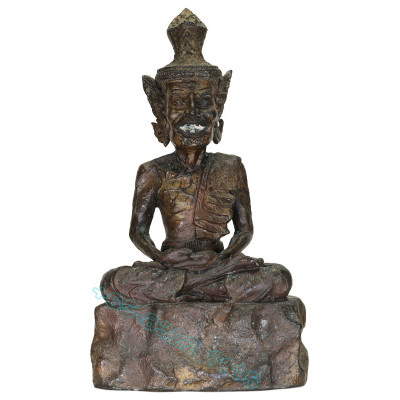 LP Kalong B.E.2551 Phra Lersi SerMing Prai Statue Height 26cm, Wat KhaoLam Made 999 pcs