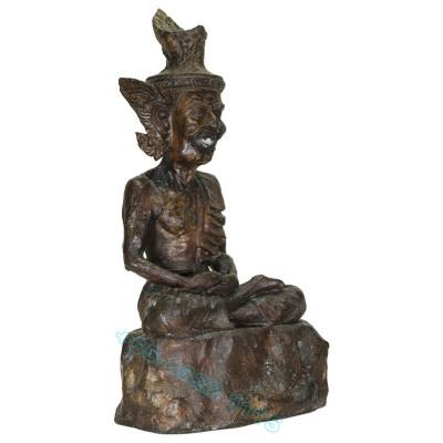 LP Kalong B.E.2551 Phra Lersi SerMing Prai Statue Height 26cm, Wat KhaoLam Made 999 pcs