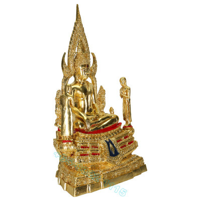 编号: 999 金娜拉佛 金箔 贴 金身 高 20cm, 佛历2568 Wat Yai Phitsanulok Province