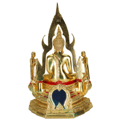 S/n: 999 Phra ChinNaRat Gold Leaf Pasted Statue Height 20cm, B.E.2568 Wat Yai Phitsanulok Province