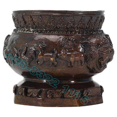 LP ShamAng Wat BangPhra B.E.2558 Tiger Joss Stick Burner Height 12cm