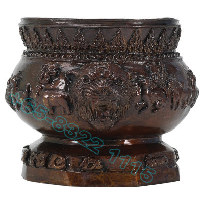 LP ShamAng Wat BangPhra B.E.2558 Tiger Joss Stick Burner Height 12cm