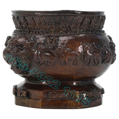LP ShamAng Wat BangPhra B.E.2558 Tiger Joss Stick Burner Height 12cm