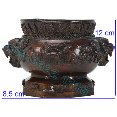 龙莆 ShamAng Wat BangPhra 佛历2558 老虎 香炉 高 12cm
