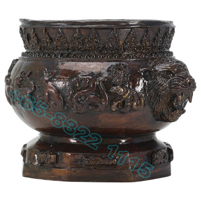 龙莆 ShamAng Wat BangPhra 佛历2558 老虎 香炉 高 12cm