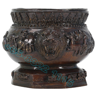 龙莆 ShamAng Wat BangPhra 佛历2558 老虎 香炉 高 12cm