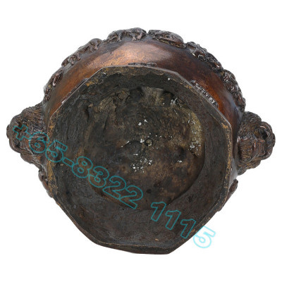 LP ShamAng Wat BangPhra B.E.2558 Tiger Joss Stick Burner Height 12cm