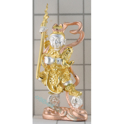 1st Batch Na Zha 哪吒 LP Ransiri B.E.2563 Wat PuKowThong Plated Gold, Silver and Copper