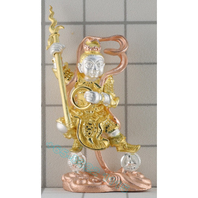 1st Batch Na Zha 哪吒 LP Ransiri B.E.2563 Wat PuKowThong Plated Gold, Silver and Copper