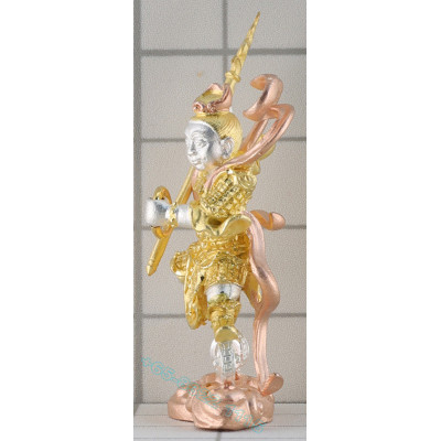 1st Batch Na Zha 哪吒 LP Ransiri B.E.2563 Wat PuKowThong Plated Gold, Silver and Copper