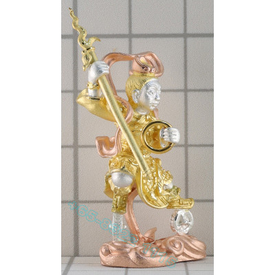 1st Batch Na Zha 哪吒 LP Ransiri B.E.2563 Wat PuKowThong Plated Gold, Silver and Copper