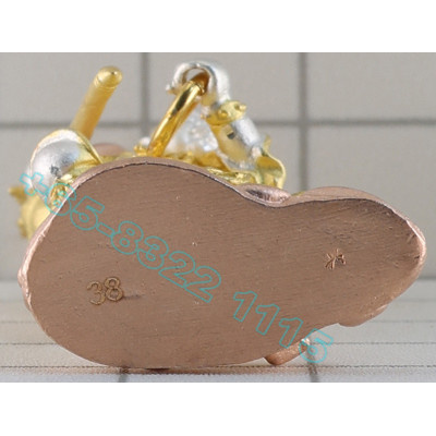1st Batch Na Zha 哪吒 LP Ransiri B.E.2563 Wat PuKowThong Plated Gold, Silver and Copper