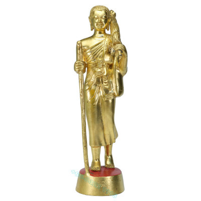 LP Pae B.E.2539 Phra Sivali Real Gold Leaf Pasted Statue 27cm