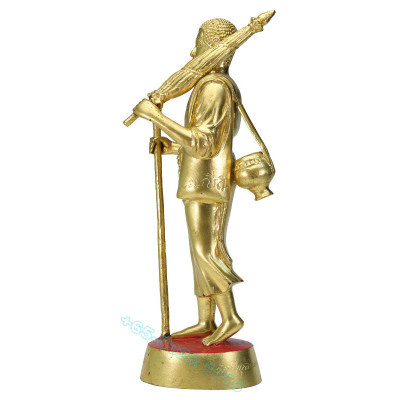 LP Pae B.E.2539 Phra Sivali Real Gold Leaf Pasted Statue 27cm