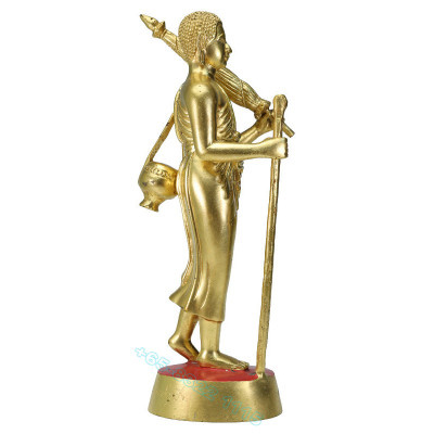 LP Pae B.E.2539 Phra Sivali Real Gold Leaf Pasted Statue 27cm