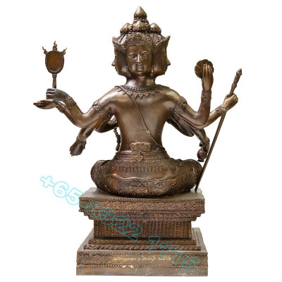 Wat Phikun Thong 佛历2565 四面佛 黄铜 金身 49cm