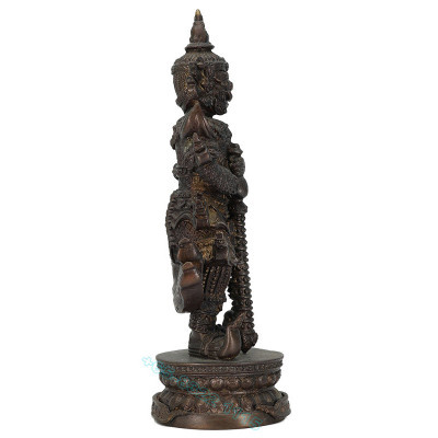 Ajahn Plian Wat Khao Aor B.E.2563 Thao Wessuwan Statue 23cm S/n:58
