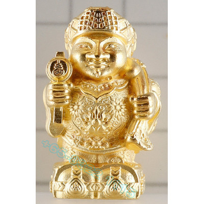 古巴 Chai Ya 佛历2567 座山佛 大黑天财神 镀金 3.5cm
