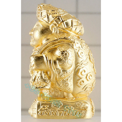 古巴 Chai Ya 佛历2567 座山佛 大黑天财神 镀金 3.5cm