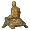 龙莆 刘 87 岁 佛历2532 招财 龟 金身 16cm Wat RaiTangThong