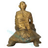 龙莆 刘 87 岁 佛历2532 招财 龟 金身 16cm Wat RaiTangThong