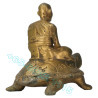 龙莆 刘 87 岁 佛历2532 招财 龟 金身 16cm Wat RaiTangThong