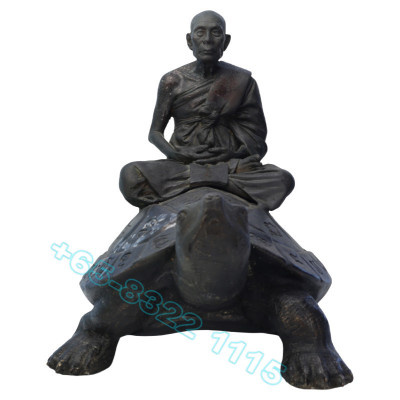 LP Liew Wat RaiTangThong B.E.2538 Wealth Tortoise Statue 35cm