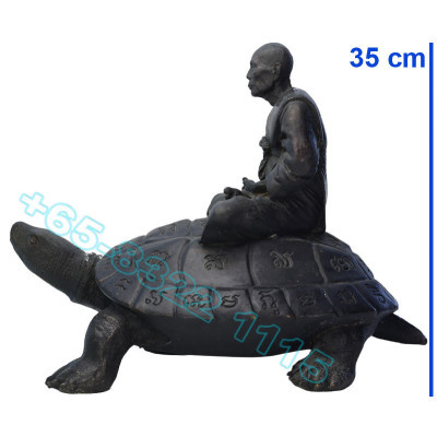 LP Liew Wat RaiTangThong B.E.2538 Wealth Tortoise Statue 35cm