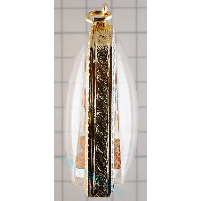 Lp Sakorn B.E.2552 Phra Kring Wood Silver Base 5cm S/n:260 Made 279 pcs, Italy Gold Casing
