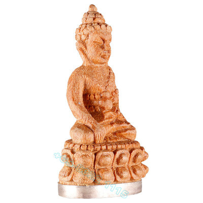 Lp Sakorn B.E.2552 Phra Kring Wood Silver Base 5cm S/n:260 Made 279 pcs, Italy Gold Casing
