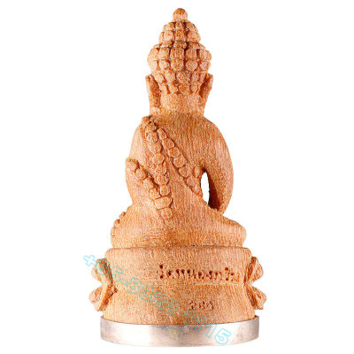 Lp Sakorn B.E.2552 Phra Kring Wood Silver Base 5cm S/n:260 Made 279 pcs, Italy Gold Casing