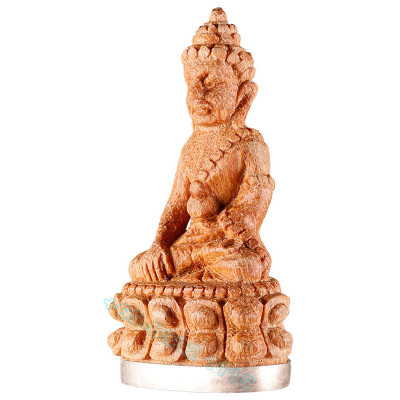 龙莆 沙空 佛历2552 药师佛 木 银 底 5cm 编号:260 作 279 尊, 意大利金 外壳