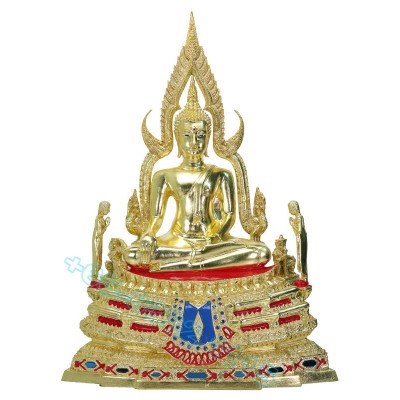 S/n:583 Phra ChinNaRat Gold Leaf Pasted Statue 45cm B.E.2568 Wat Yai Phitsanulok Province