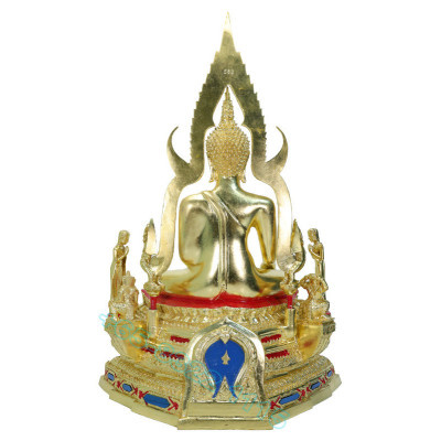 S/n:583 Phra ChinNaRat Gold Leaf Pasted Statue 45cm B.E.2568 Wat Yai Phitsanulok Province