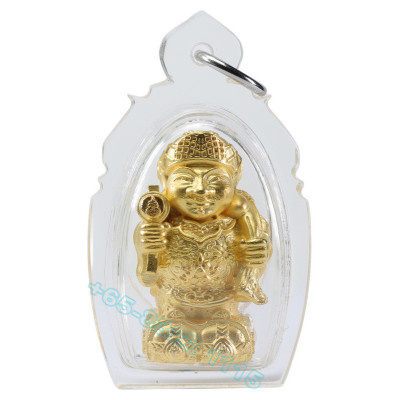 古巴 Chai Ya 佛历2567 座山佛 大黑天财神 镀金 3.5cm