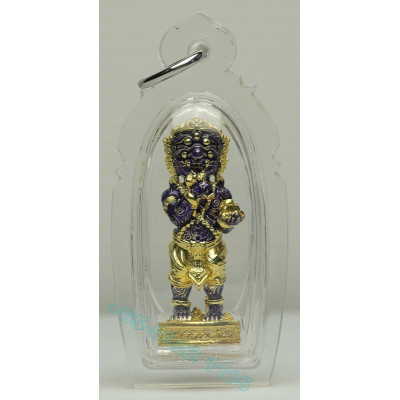 KB BoonYang B.E.2567 SiHuHaTa Bronze Plated Gold Blue 3.2cm