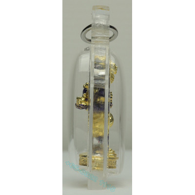 KB BoonYang B.E.2567 SiHuHaTa Bronze Plated Gold Blue 3.2cm