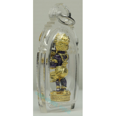 KB BoonYang B.E.2567 SiHuHaTa Bronze Plated Gold Blue 3.2cm