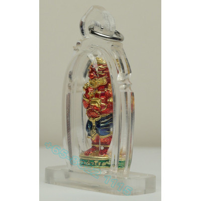 KB BoonYang B.E.2567 SiHuHaTa Bronze Plated Gold Red 3.2cm