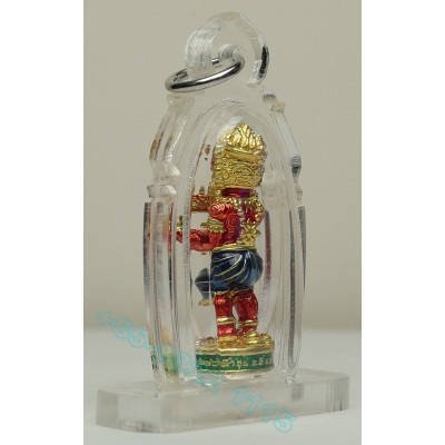 KB BoonYang B.E.2567 SiHuHaTa Bronze Plated Gold Red 3.2cm