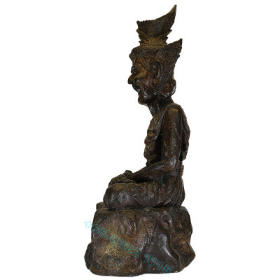 LP Kalong B.E.2551 Phra Lersi SerMing Prai Statue 26cm, Wat KhaoLam Made 999 pcs