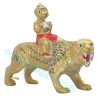 LP Yam B.E.2552 KuManThong Seat Tiger Statue Made 700 pcs S/n:339  Wat Sam Ngam