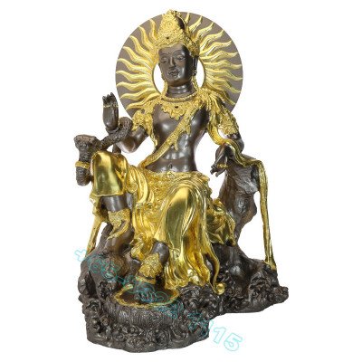 4 寺庙 大法会 贴金 加度康天神 金身 37cm 佛历2550